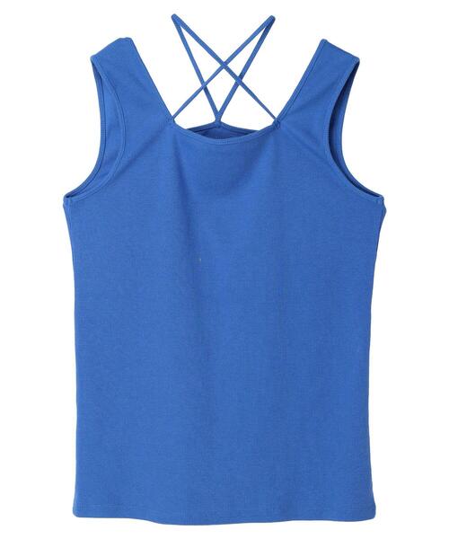 Green　Parks（グリーンパークス）の「マルチストラップテレコタンク（タンクトップ・レディース・ブラウン/ブラック/オフホワイト/ブルー・FREE）」の18枚目の写真