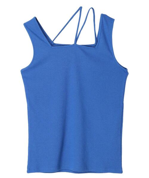 Green　Parks（グリーンパークス）の「マルチストラップテレコタンク（タンクトップ・レディース・ブラウン/ブラック/オフホワイト/ブルー・FREE）」の17枚目の写真