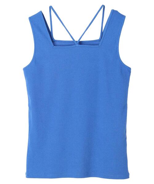 Green　Parks（グリーンパークス）の「マルチストラップテレコタンク（タンクトップ・レディース・ブラウン/ブラック/オフホワイト/ブルー・FREE）」の11枚目の写真