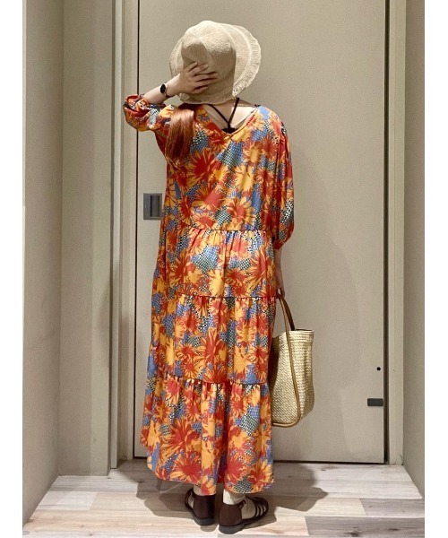 Green　Parks（グリーンパークス）の「マルチストラップテレコタンク（タンクトップ・レディース・ブラウン/ブラック/オフホワイト/ブルー・FREE）」の7枚目の写真