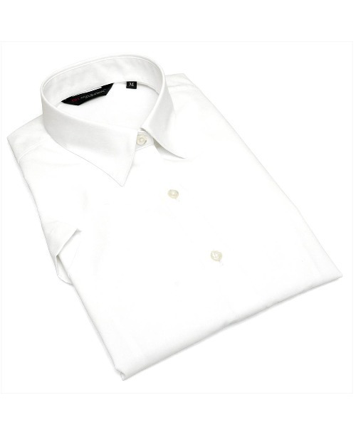 TOKYO SHIRTS(トウキョウシャツ)の「透け防止 形態安定ノーアイロン レギュラー衿 白無地ベーシック 半袖ビジネスワイシャツ(ビジネスシャツ・レディース・ホワイト・XL/LL/L/M/S/XS)」の1枚目の写真