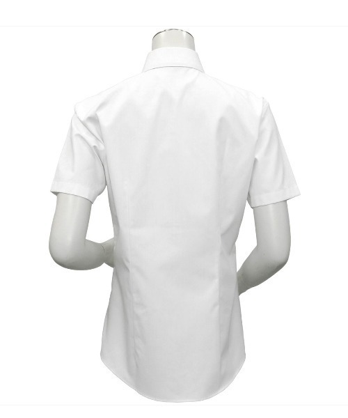 TOKYO SHIRTS(トウキョウシャツ)の「透け防止 形態安定ノーアイロン レギュラー衿 白無地ベーシック 半袖ビジネスワイシャツ(ビジネスシャツ・レディース・ホワイト・XL/LL/L/M/S/XS)」の4枚目の写真