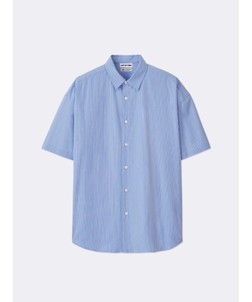 SOFTHYPHEN × THOMAS MASON コットンストライプ半袖シャツ セール】THOMAS MASON STRIPE S/S SHIRT（シャツ/ブラウス
