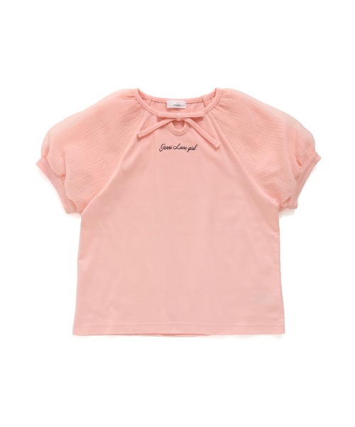JENNI love（ジェニィラブ）の「防蚊袖オーガンジーリボンTシャツ（T