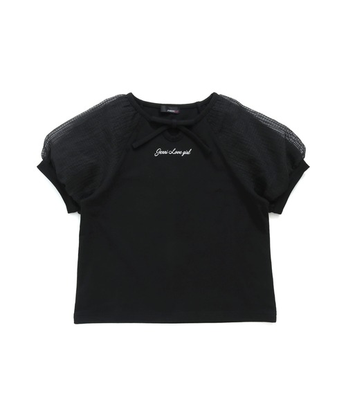 JENNI love（ジェニィラブ）の「防蚊袖オーガンジーリボンTシャツ（T