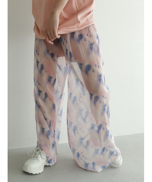 AMAIL（アマイル）の「Marble suke pants（その他パンツ・レディース・ピンク/ブラック・FREE）」の3枚目の写真