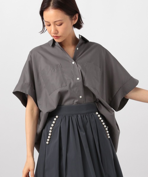 BARNYARDSTORM（バンヤードストーム）の「ダブルポケット2WAYシャツ（シャツ/ブラウス・レディース・チャコール/ブルー系その他/ホワイト/ホワイト×ブラック/ブルー・0/1/2）」の10枚目の写真