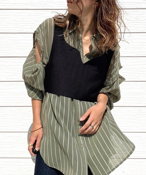 Q（キュー）の「Vカッティング ショートビスチェ（ベスト・レディース・ブラック/キャメル・ONE SIZE）」の3枚目の写真