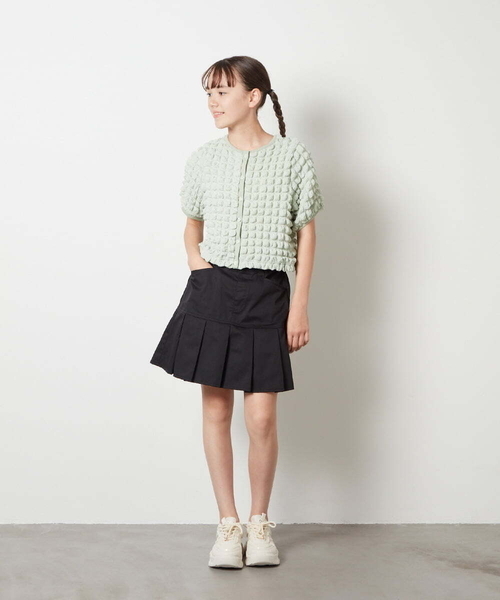 a.v.v（アーヴェヴェ）の「[150-160]ミニプリーツスカート（スカート・キッズ・ブルー/ブラック・150/160）」の7枚目の写真