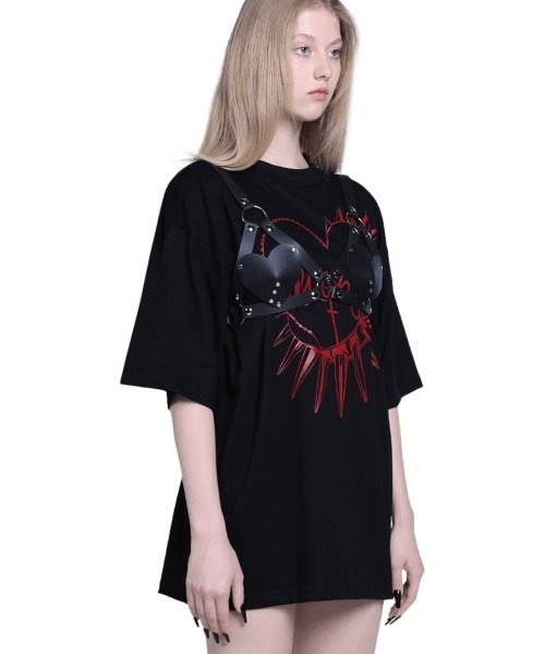 MORPH8NE(モルフィン)の「【MORPH8NE/モルフィン】HELLISH TEE/ ヘリシュ 半袖Tシャツ プリントT オーバーサイズT(Tシャツ/カットソー・レディース・ブラック・ONE SIZE)」の10枚目の写真