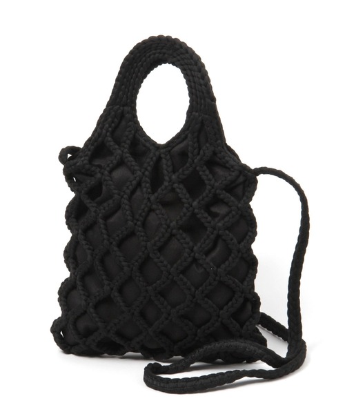 studio CLIP（スタディオクリップ）の「マクラメ編みショルダーバッグ（トートバッグ・レディース・ブラック/ブルー/ピンク/ベージュ・FREE）」の7枚目の写真