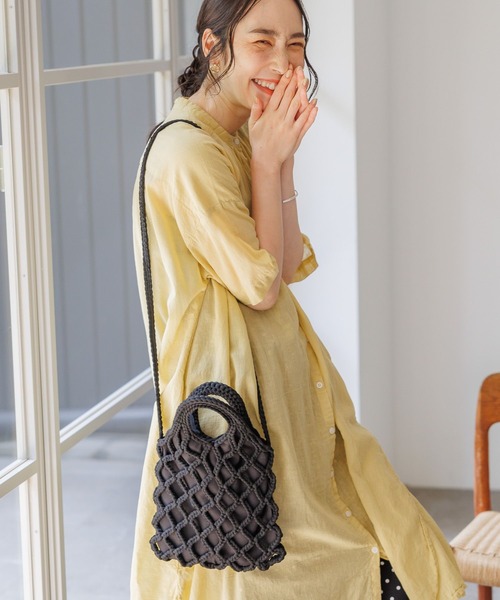 studio CLIP（スタディオクリップ）の「マクラメ編みショルダーバッグ（トートバッグ・レディース・ブラック/ブルー/ピンク/ベージュ・FREE）」の13枚目の写真