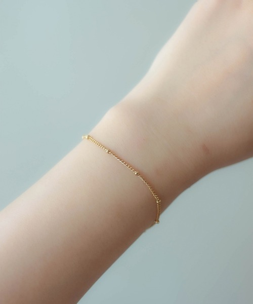 ebine(エビネ)の「Dot Chain Bracelet 金属アレルギー対応 サージカルステンレス(ブレスレット・レディース・ゴールド/ピンクゴールド/シルバー・FREE)」の14枚目の写真