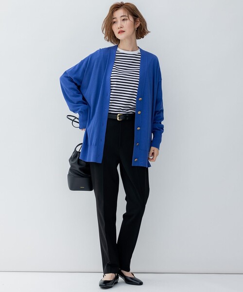 23区(ニジュウサンク)の「【洗える】シルクコットン カーディガン(カーディガン/ボレロ・レディース・ライトグレー系/ブラック系/ダルブルー系/ベージュ系・32)」の16枚目の写真