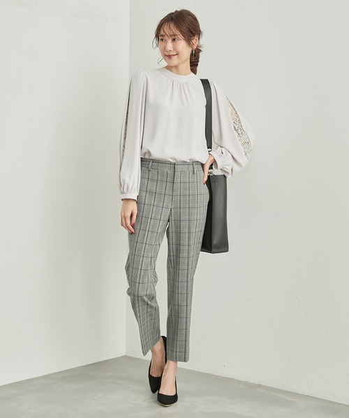 ROPE' PICNIC（ロペピクニック）の「リンクコーデ/チェックスティックパンツ（その他パンツ・レディース・ダークブラウン/オフホワイト・36/40/38）」の5枚目の写真