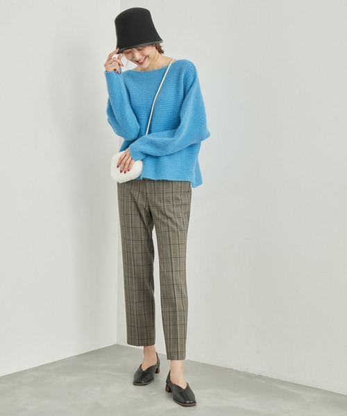 ROPE' PICNIC（ロペピクニック）の「リンクコーデ/チェックスティックパンツ（その他パンツ・レディース・ダークブラウン/オフホワイト・36/40/38）」の7枚目の写真