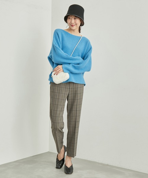ROPE' PICNIC（ロペピクニック）の「リンクコーデ/チェックスティックパンツ（その他パンツ・レディース・ダークブラウン/オフホワイト・36/40/38）」の8枚目の写真