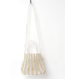 MAISON mou | 【Swaraj/スワラージ】2wayストライプバッグ（手編み）(トートバッグ)