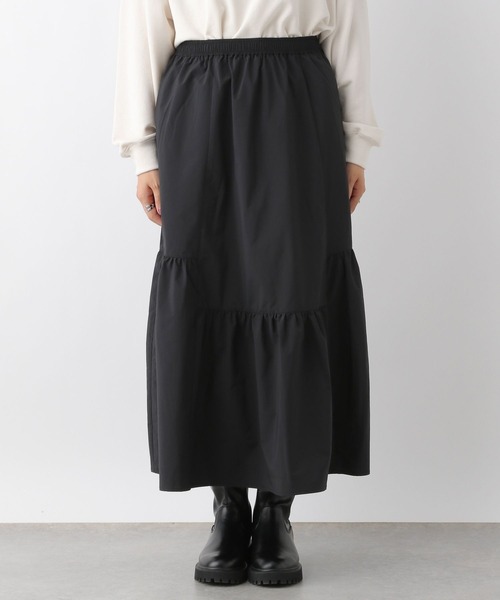LEPSIM（レプシィム）の「タフタ切り替えギャザースカート　967155（スカート・レディース・アイボリー/ブラック/ブラウン・FREE）」の12枚目の写真