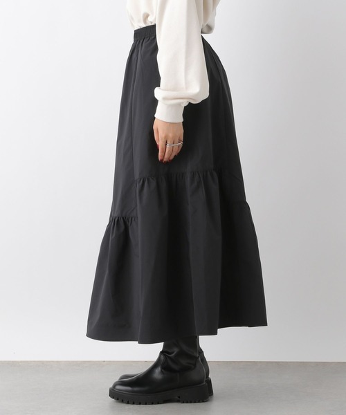 LEPSIM（レプシィム）の「タフタ切り替えギャザースカート　967155（スカート・レディース・アイボリー/ブラック/ブラウン・FREE）」の13枚目の写真