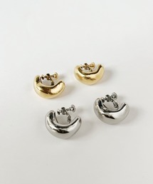 【ステンレス】 ぷっくりニュアンス メタルイヤリング