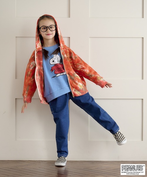 BIG FIELD（ビッグフィールド）の「タイダイジップパーカー（90～150cm）（パーカー・キッズ・ブルー/オレンジ・110/150/140/120/90/130/100）」の6枚目の写真