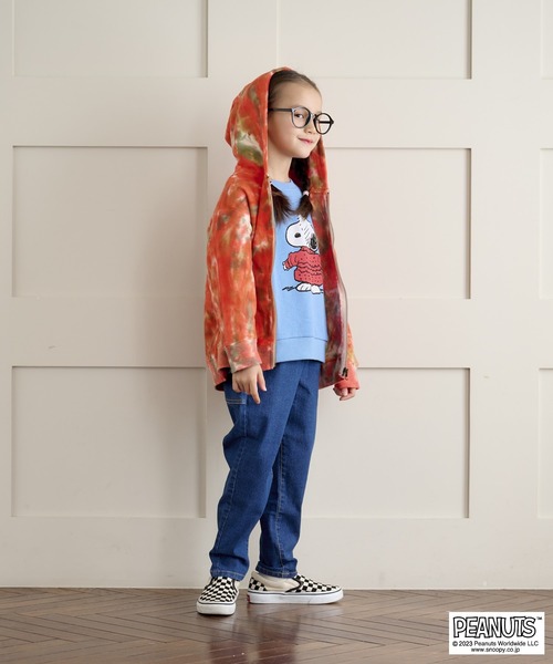 BIG FIELD（ビッグフィールド）の「タイダイジップパーカー（90～150cm）（パーカー・キッズ・ブルー/オレンジ・110/150/140/120/90/130/100）」の9枚目の写真