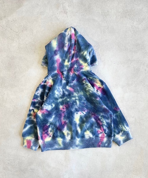 BIG FIELD（ビッグフィールド）の「タイダイジップパーカー（90～150cm）（パーカー・キッズ・ブルー/オレンジ・110/150/140/120/90/130/100）」の11枚目の写真