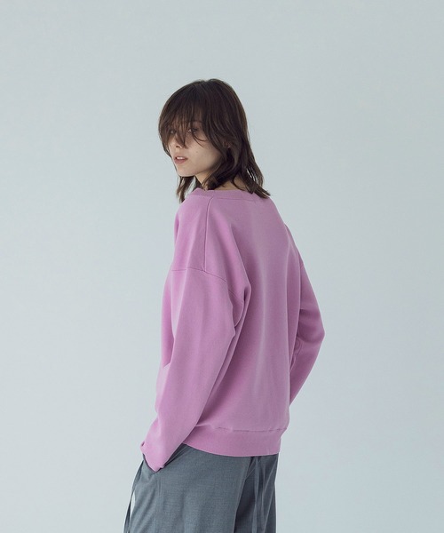 DRESSLAVE  ラクーンストレッチVネックオーバーニット ピンク DRESSLAVE - DRESSLAVE ラクーンストレッチVネックオーバーニット
