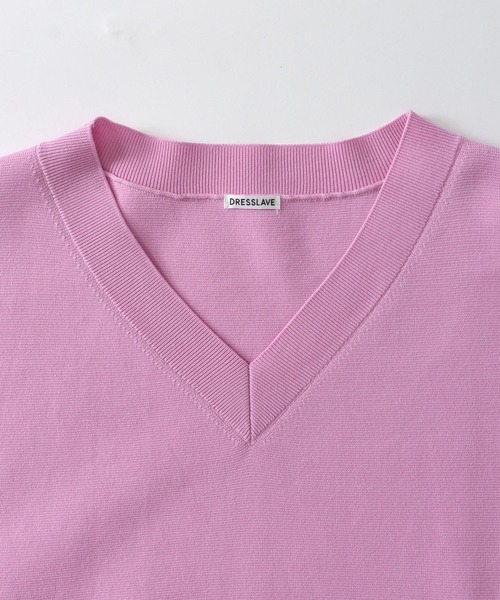 DRESSLAVE（ドレスレイブ）の「cotton acetate V neck pull(コットン