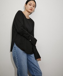 ADAM ET ROPE' | カフスデザインロンTEE(Tシャツ/カットソー)