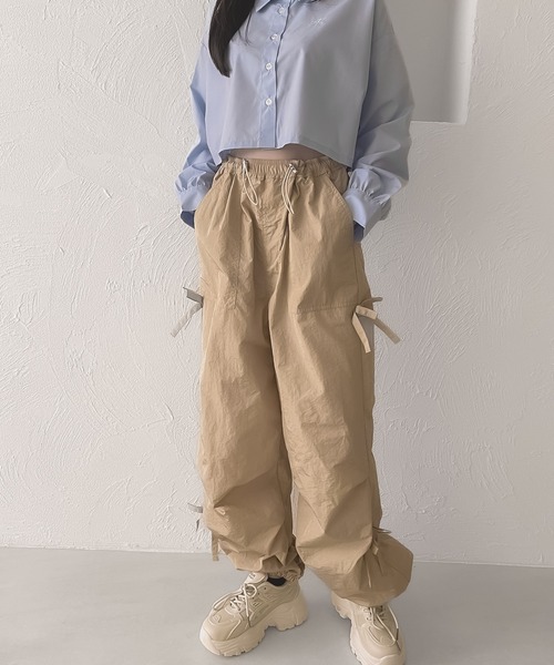 shrita（シュリータ）の「【shrita】サイドリボンカーゴパンツ（カーゴパンツ・キッズ・ベージュ/ブラック/ピンク・S/L/M）」の15枚目の写真