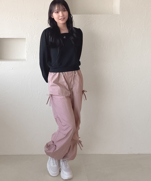 shrita（シュリータ）の「【shrita】サイドリボンカーゴパンツ（カーゴパンツ・キッズ・ベージュ/ブラック/ピンク・S/L/M）」の20枚目の写真