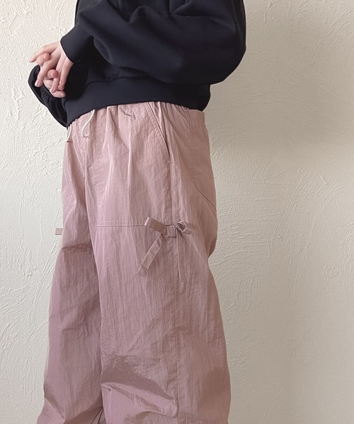 shrita（シュリータ）の「【shrita】サイドリボンカーゴパンツ（カーゴパンツ・キッズ・ベージュ/ブラック/ピンク・S/L/M）」の22枚目の写真