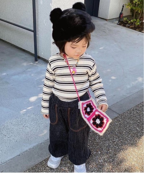 Casselini(キャセリーニ)の「Casselini(キャセリーニ)kidsくまねこロシア帽(ニットキャップ/ビーニー・キッズ・ブラック/レオパード・FREE)」の18枚目の写真