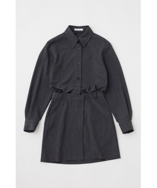 MOUSSY★SHIRT MINI COMBI ドレス S MOUSSY（マウジー）の「SHIRT MINI COMBI ドレス（シャツ