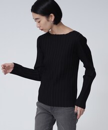 GALLEST | ワイドリブボートニット(ニット/セーター)