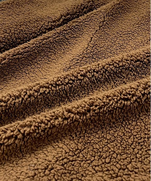 セール】ノーカラーポケ付き ボアジャケット（ノーカラージャケット