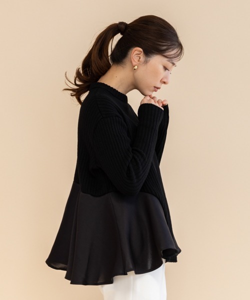 【セール】【SONO/ソーノ】ポワンフレアニットプルオーバー（ニット/セーター）｜Sono（ソーノ）