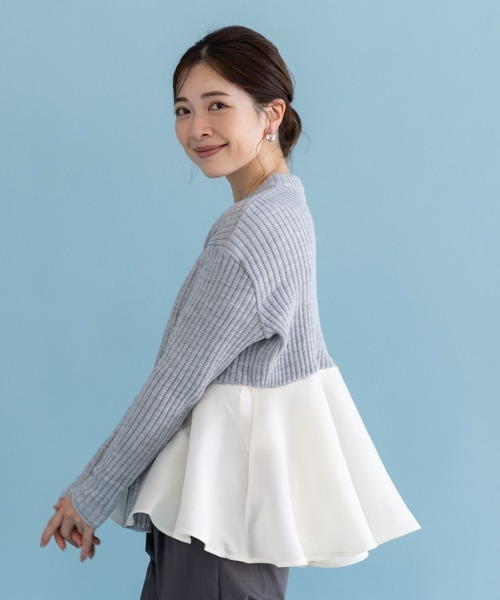 【セール】【SONO/ソーノ】ポワンフレアニットプルオーバー（ニット/セーター）｜Sono（ソーノ）