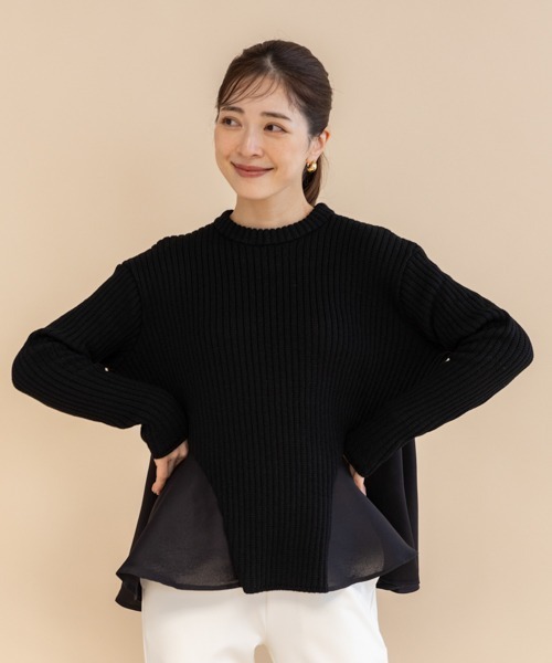 【セール】【SONO/ソーノ】ポワンフレアニットプルオーバー（ニット/セーター）｜Sono（ソーノ）