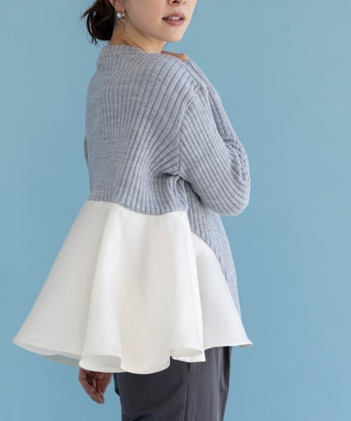 【セール】【SONO/ソーノ】ポワンフレアニットプルオーバー（ニット/セーター）｜Sono（ソーノ）