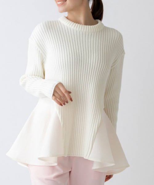 【セール】【SONO/ソーノ】ポワンフレアニットプルオーバー（ニット/セーター）｜Sono（ソーノ）