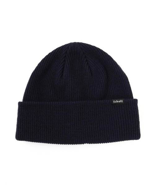 schott(ショット)の「Schott/ショット/KNIT CAP/ニットキャップ(ニットキャップ/ビーニー・メンズ・ネイビー/ブラック・F)」の1枚目の写真