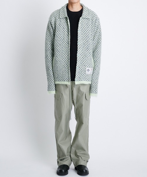 gim context/ジムコンテキスト】Knitted Coach Jacket（カーディガン