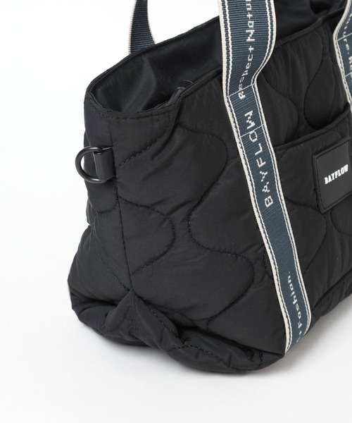 BAYFLOW（ベイフロー）の「ロゴテープキルティングトート（トートバッグ・レディース・ブラック/オフホワイト・FREE）」の17枚目の写真