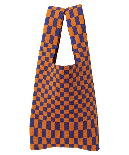 AMERICAN HOLIC(アメリカンホリック)の「エコカルットニットジャガードBAG<エコ・軽い・ニット>(エコバッグ/サブバッグ・レディース・ストライプ/ドット/チェック・FREE)」の12枚目の写真