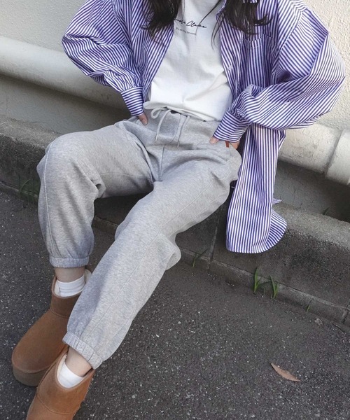 CORNERS（コーナーズ）の「スウェットパンツ（スウェットパンツ・レディース・ブラック/チャコールグレー/杢グレー・M）」の3枚目の写真