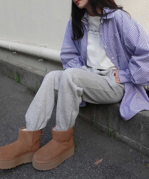 CORNERS（コーナーズ）の「スウェットパンツ（スウェットパンツ・レディース・ブラック/チャコールグレー/杢グレー・M）」の6枚目の写真