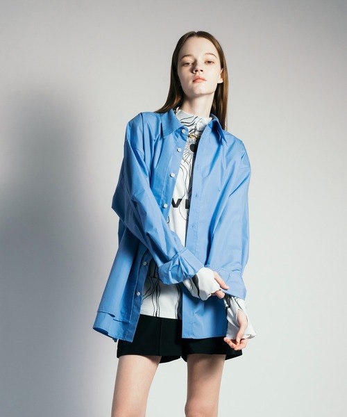 VI E DIT（ヴィエディット）の「レイヤードシャツ（シャツ/ブラウス・メンズ・グレー/ブラック系その他/ホワイト/サックスブルー/グレー系その他/ブルー系その他・SMALL/MEDIUM）」の15枚目の写真